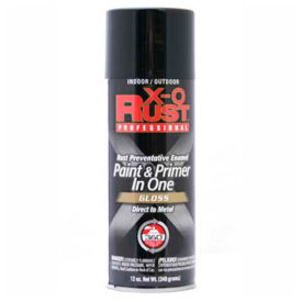 12 oz. Aerosol Rust Preventative Paint & Primer In One, Safety Black, Gloss
