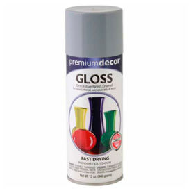 Premium Gloss Enamel 12 oz. Aerosol Can, Pewter Gray