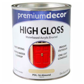 Premium Waterborne Acrylic Enamel, Gloss Finish, Almond, Quart