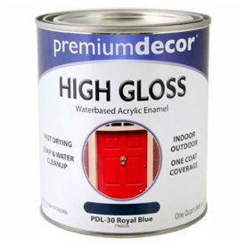 Premium Waterborne Acrylic Enamel, Gloss Finish, Royal Blue, Quart