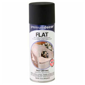 Premium Decorative Flat Enamel Aerosol Can, Black