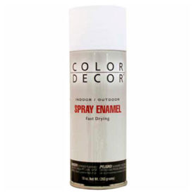 Color Dcor Decorative Enamel Spray 10 oz. Aerosol Can, White, Satin