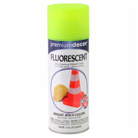 Fluorescent Fast Drying Enamel 12 oz. Aerosol Can, Bright Yellow, Flat