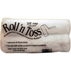 9" Roll & Toss Roller Cover, 3/8" Nap, Knit, Semi Smooth, 2 Pack