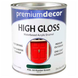 Premium Waterborne Acrylic Enamel, Gloss Finish, Hunter Green, Quart