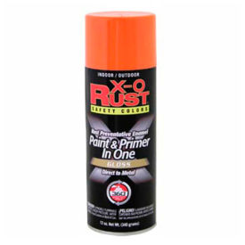 12 oz. Aerosol Can Safety Colors Paint & Primer In One, Safety Orange, Flat