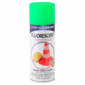 Fluorescent Fast Drying Enamel 12 oz. Aerosol Can, Glo Green, Flat