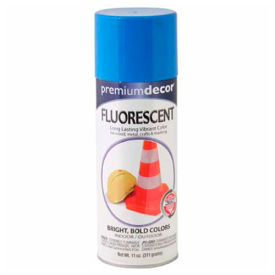 Fluorescent Fast Drying Enamel 12 oz. Aerosol Can, Neon Blue, Flat - 641407