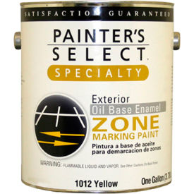 Oil Zone Marking Paint, Flat Finish, Yellow, Gallon