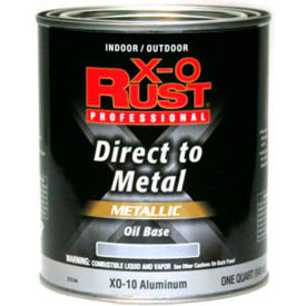 Oil Base DTM Enamel, Gloss Finish, Aluminum, Quart