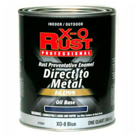Oil Base DTM Enamel, Gloss Finish, Blue, Quart