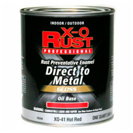 Oil Base DTM Enamel, Gloss Finish, Hot Red, Quart