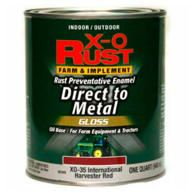 Brush-On Enamel, Gloss, Regal Red, Matches International Harvester Red, Quart