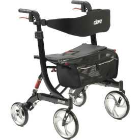 Nitro Euro Style Rollator Rolling Walker, Heavy Duty, Black