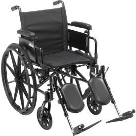Cruiser X4 Wheelchair with Adjustable Detachable Desk Arms, Elevating Leg Rests, 20" Seat
