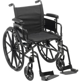 Cruiser X4 Wheelchair with Adjustable Detachable Desk Arms, Swing Away Footrests, 20" Seat