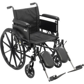 Cruiser X4 Wheelchair with Adjustable Detachable Full Arms, Elevating Leg Rests, 20" Seat