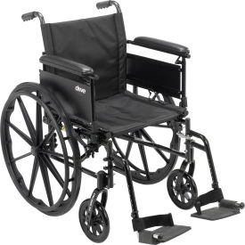 Adjustable Detachable Full Arms, Swing Away Footrests, 20" Seat