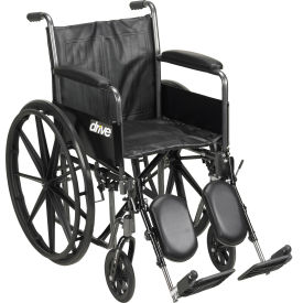 Silver Sport 2 Wheelchair, Detachable Full Arms, Elevating Leg Rests, 20" Seat