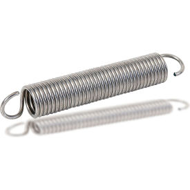 Extension Spring - 0.84 O.D. x 0.1055 Wire Dia. - Zinc - Pkg of 3 - V19C