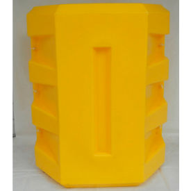 Poly Structural Column Protector, 14-1/4" Square Opening, Yellow,CP-14-14