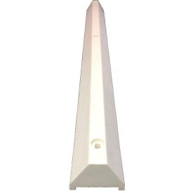 6' Ultra Parking Block with Hardware, 4"H, White