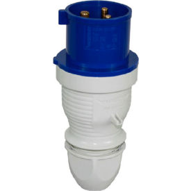 Male Plug, 30/32A, 3P, 230/250Vac, 6 Hr, IP44, With Cable Sleeve