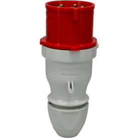 Male Plug, 30/32A, 5P, 400Vac, 6 Hr, IP44, With Dome Connector Back Shell