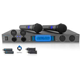 Technical Pro Professional UHF Dual Rechargeable Wireless Microphone System