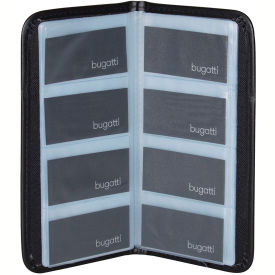 Polyester Business Card Case, 5"L X 10"H X 0.25"W, Black
