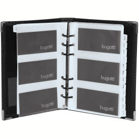 Synthetic Leather Business Card Case, Black