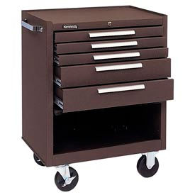 275XB K1800 Series 27"W X 18"D X 35"H 5 Drawer Brown Roller Cabinet