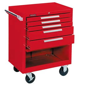 275XR 27"W X 18"D X 35"H 5 Drawer Red Roller Cabinet
