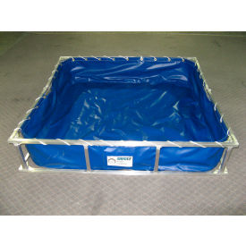 Aluminum Frame PVC Decontamination Pool - 22 Oz. Thickness 36x29x12 - 60 Gal. Black