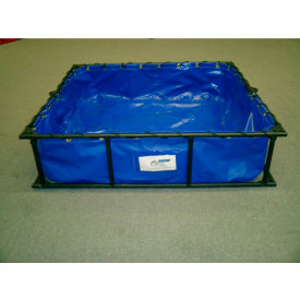 Steel Frame PVC Decontamination Pool - 22 Oz. Thickness 48x44x12 - 110 Gal. Blue