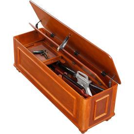 Hope Gun Concealment Chest - 5 Gun Capacity 51x17x19 Medium Brown