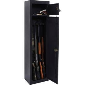Metal Security Cabinet - 5 Gun Capacity 15" x 10" x 59" Black