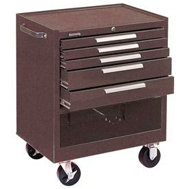 295XB K2000 Series 29"W X 20"D X 35"H 5 Drawer Brown Roller Cabinet
