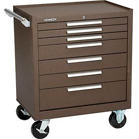 297XB 7 Drawer Brown Roller Cabinet 29"W X 20"D X 35"H