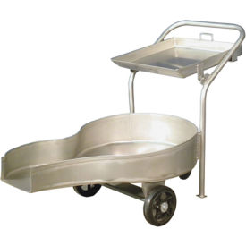 Beef Paunch Truck With Pluck Pan, Stainless Steel, 70" x 34" x 37"