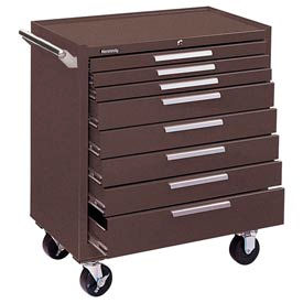 348XB K2000 Series 34"W X 20"D X 40"H 8 Drawer Brown Roller Cabinet