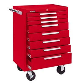 378XR K1800 Series 27"W X 18"D X 39"H 8 Drawer Red Roller Cabinet