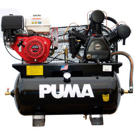TUK-13030HGE, 13HP, Stationary Gas Compressor, 30 Gal, 175 PSI, 24 CFM, Electric/Recoil