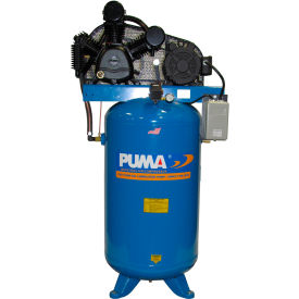5 HP, Two-Stage Compressor, 80 Gallon, Vertical, 175 PSI, 22 CFM, 1-Phase 230V