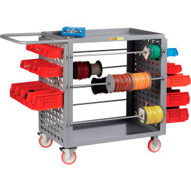 Wire Reel Cart with Louvered Ends, 24"W x 54.25"L x 41.5"H