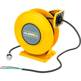 Industrial Duty Cord Reel with Bare End on Cord - 12/3c x 45', 20A, Aluminum
