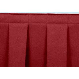 8'L Box-Pleat Skirting for 32"H Stage - Red