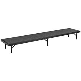 Riser Straight with Carpet - 96"L x 18"W x 32"H - Grey