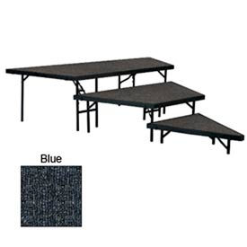 Stage Pie Set with Carpet for 36"W Stage Units - 8"H, 16"H & 24"H - Blue