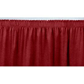 8'L Shirred-Pleat Skirting for 32"H Stage - Red